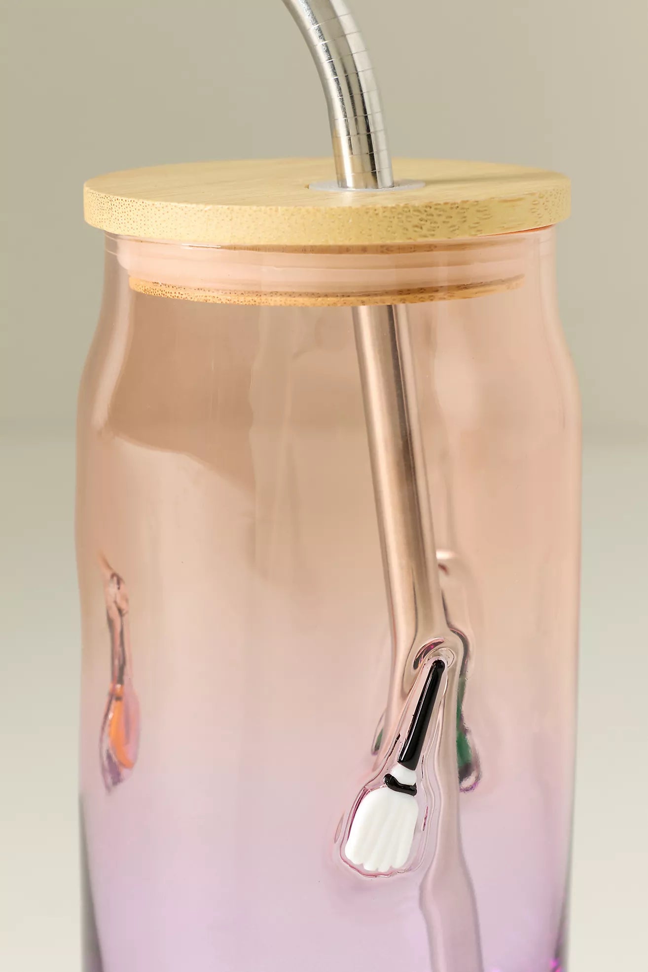 Mystic Halloween Icon Juice Glass Tumbler with Lid Brooms