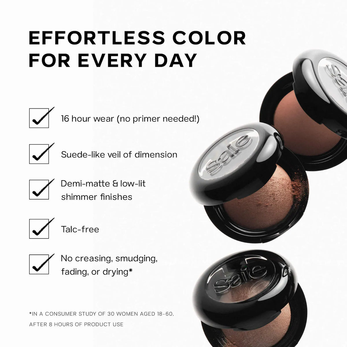 SAIE SuperSuede™ Baked Eyeshadow with 16hr Wear *PRE ORDER*
