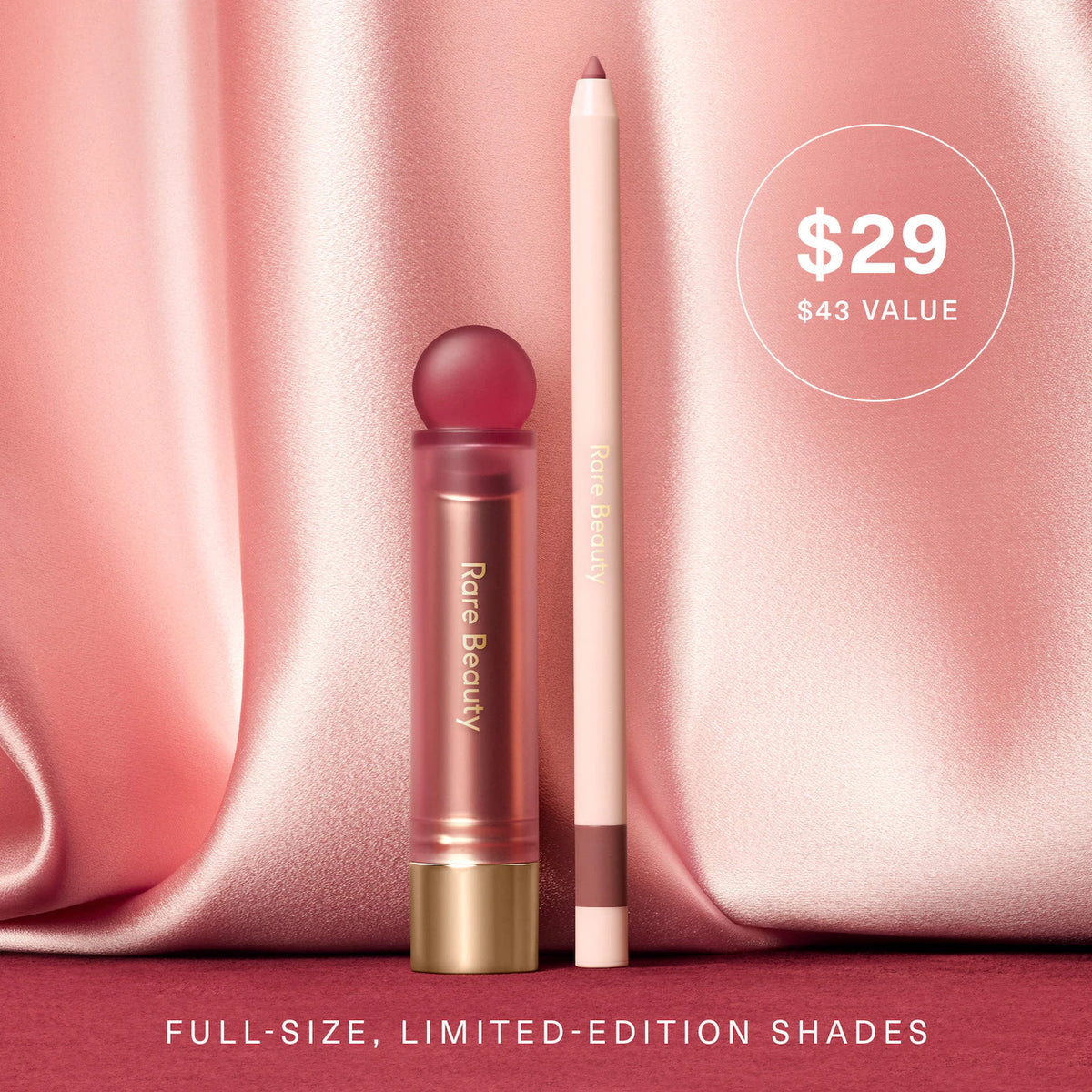RARE BEAUTY Mauve Faves Lip Duo Makeup Gift Set *PRE ORDER*