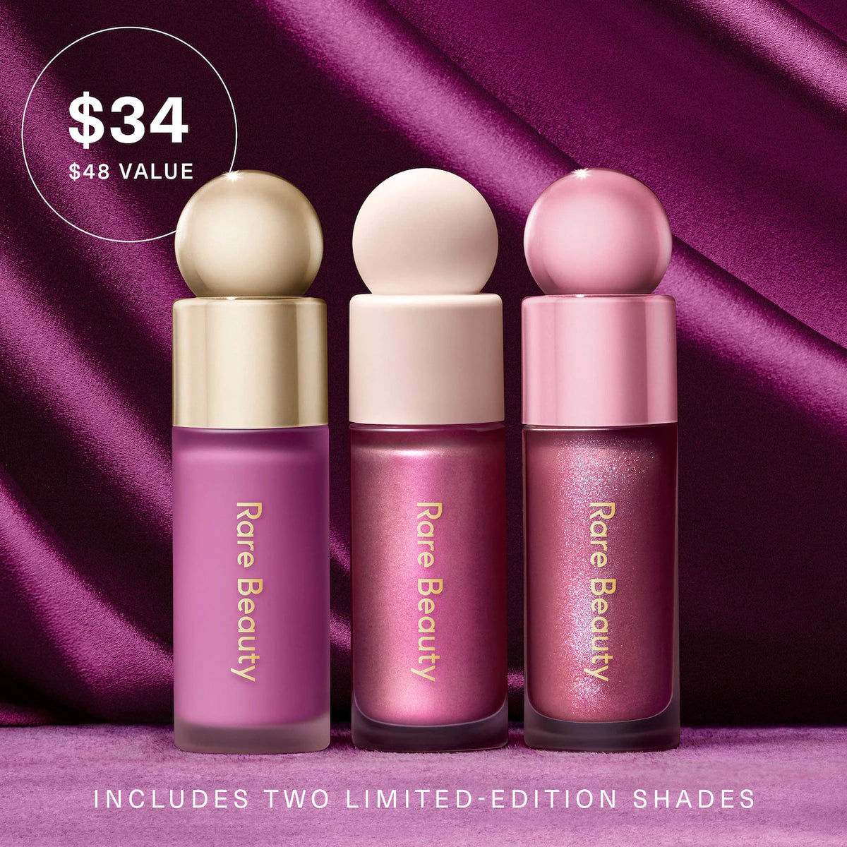 RARE BEAUTY Violet Faves Mini Cheek and Lip Trio Makeup Gift Set *PRE ORDER*