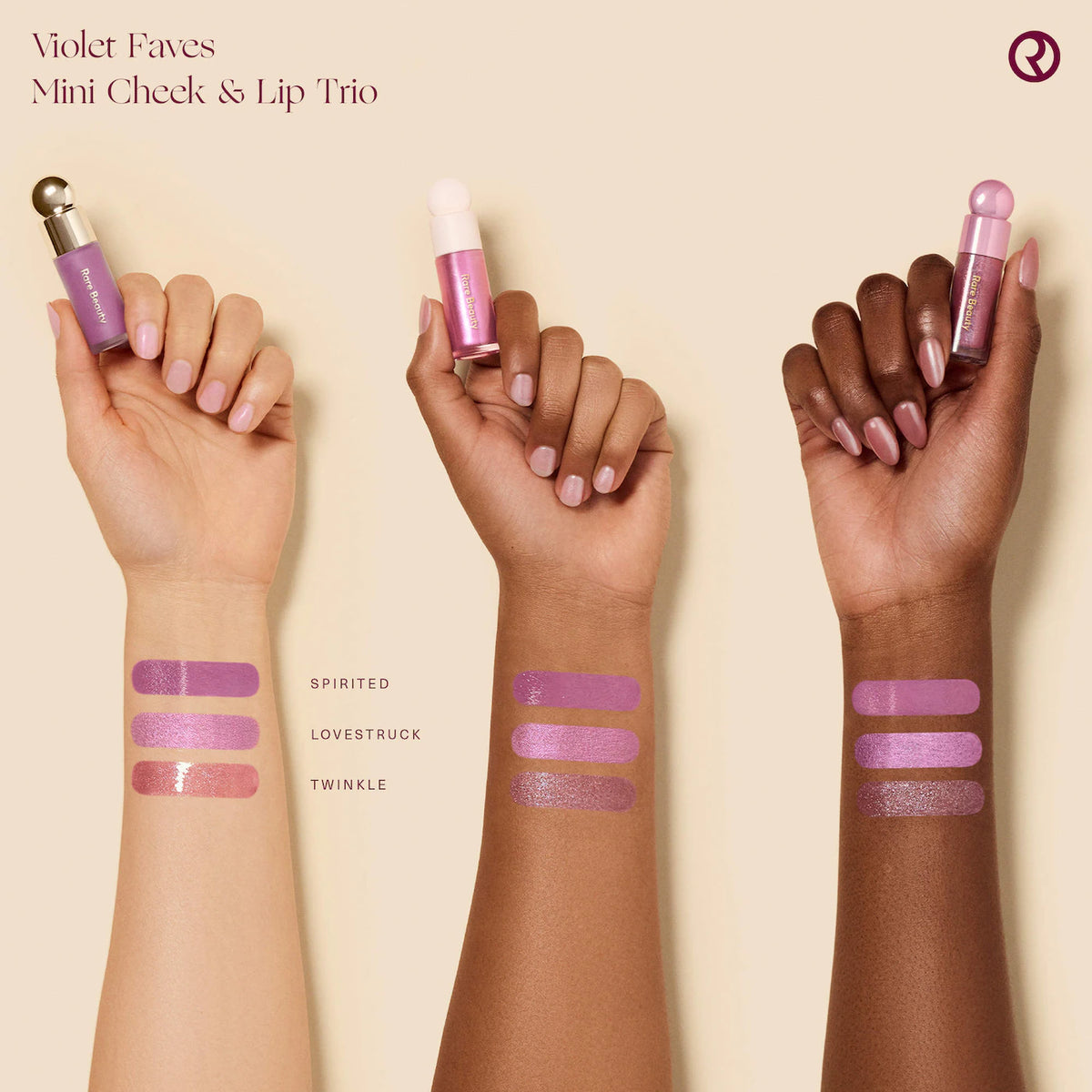 RARE BEAUTY Violet Faves Mini Cheek and Lip Trio Makeup Gift Set *PRE ORDER*