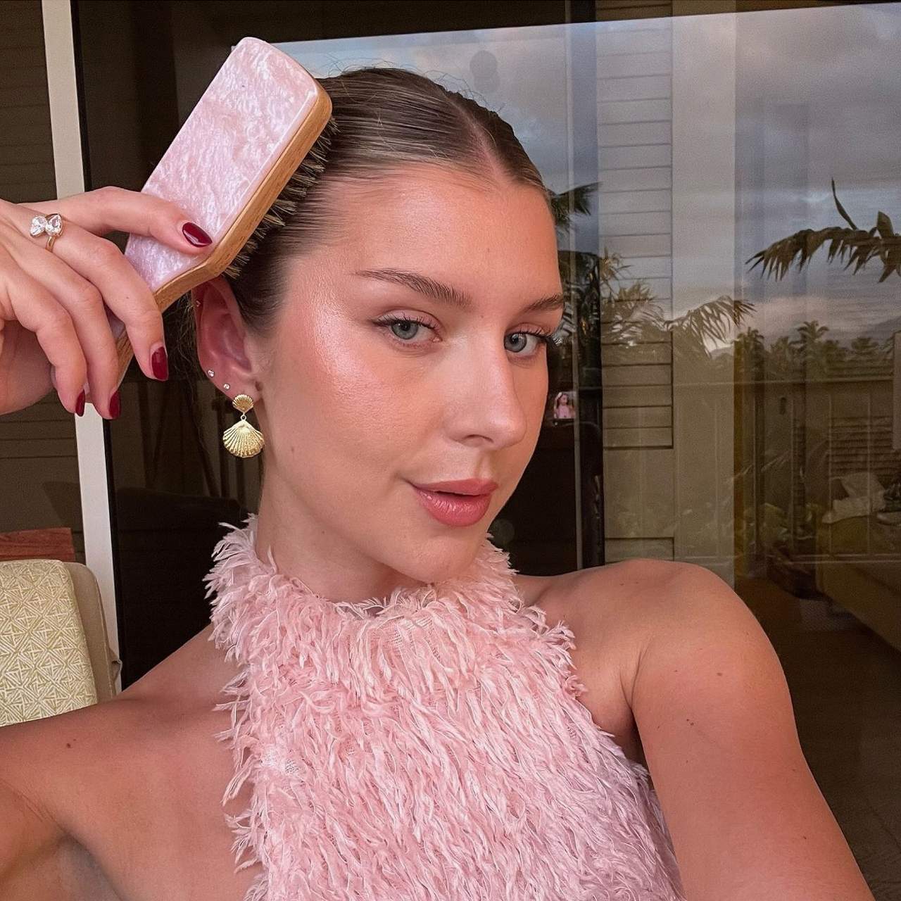EMI JAY Mini Boar Bristle Hair Brush in Pink Sugar *PRE ORDER*