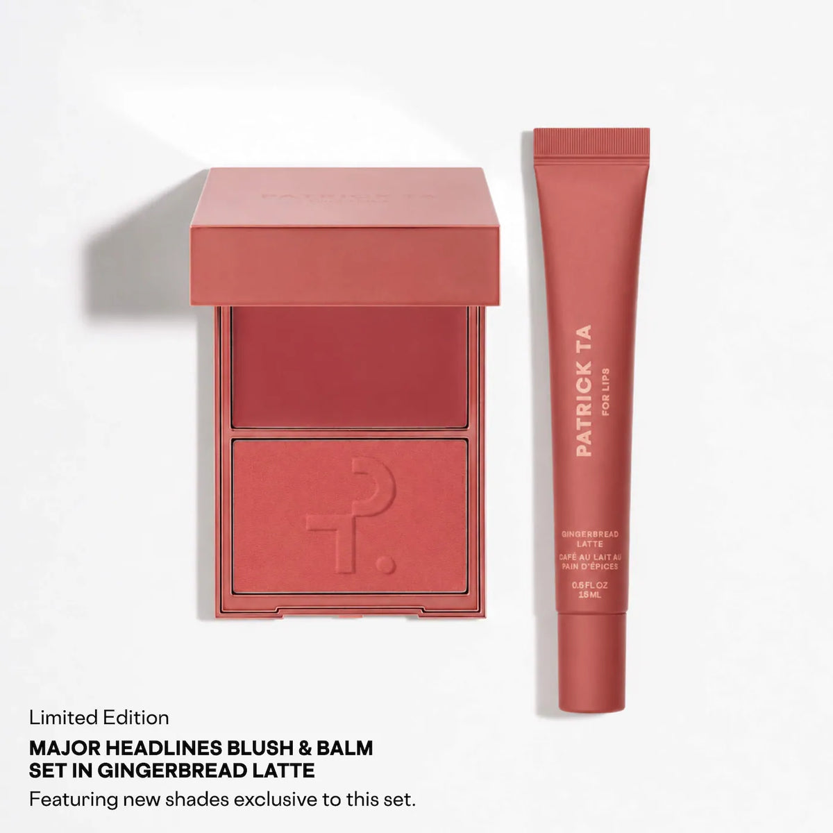 PATRICK TA Major Headlines Double-Take Crème & Powder Blush Duo & Lip Balm Makeup Gift Set *PRE ORDER*