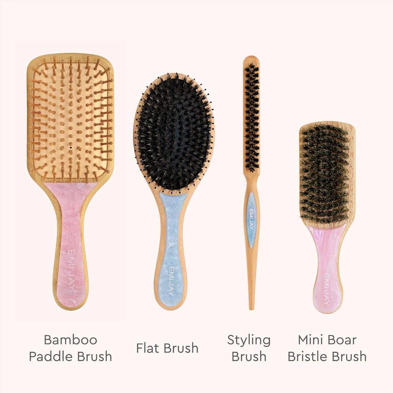 EMI JAY Bamboo Paddle Hair Brush in Pink Sugar *PRE ORDER*