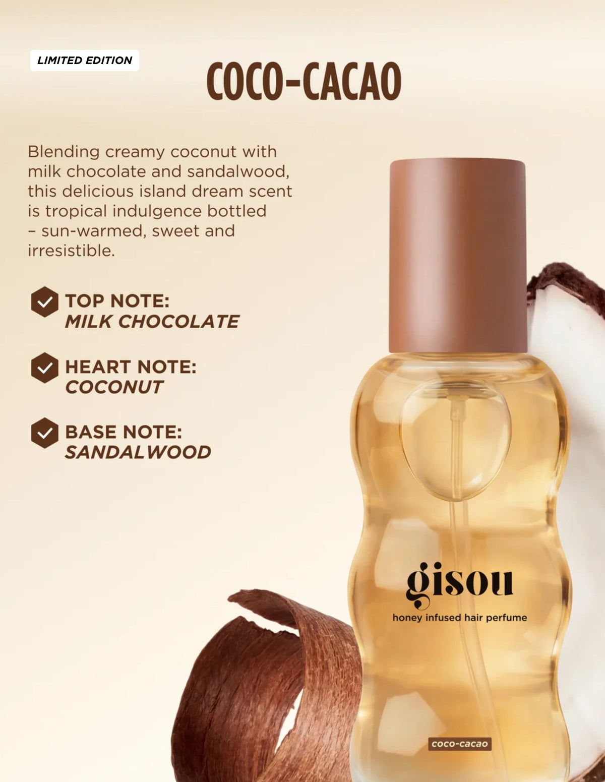 GISOU HONEY INFUSED HAIR PERFUME - LImited Edition- Coco Cacao