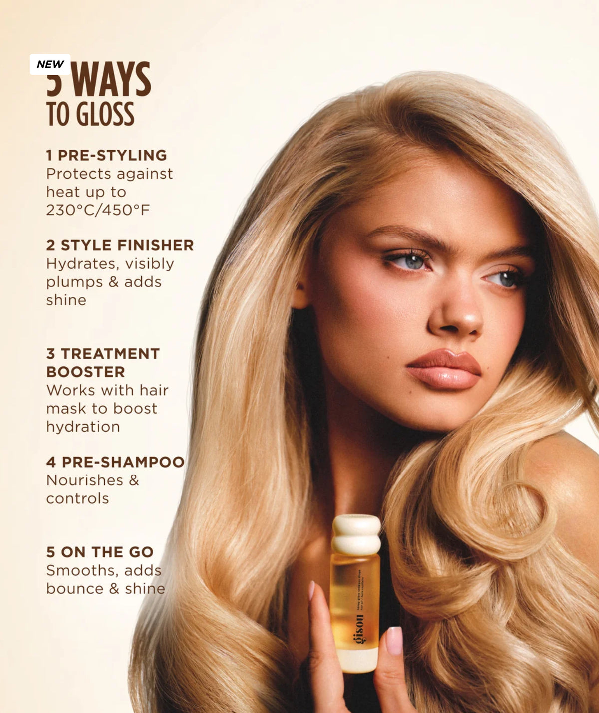 GISOU HONEY GLOSS COLLAGEN DROPS HAIR OIL *PRE ORDER*