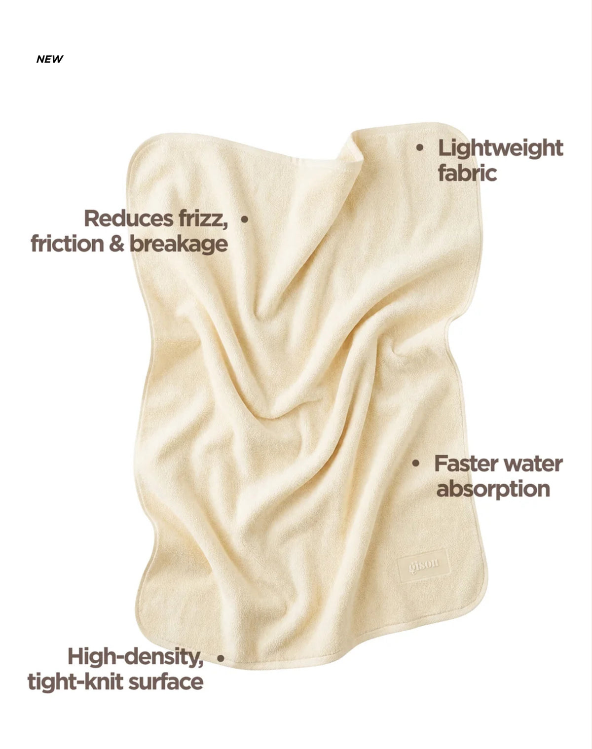 GISOU HONEY GLOSS MICROFIBER HAIR TOWEL