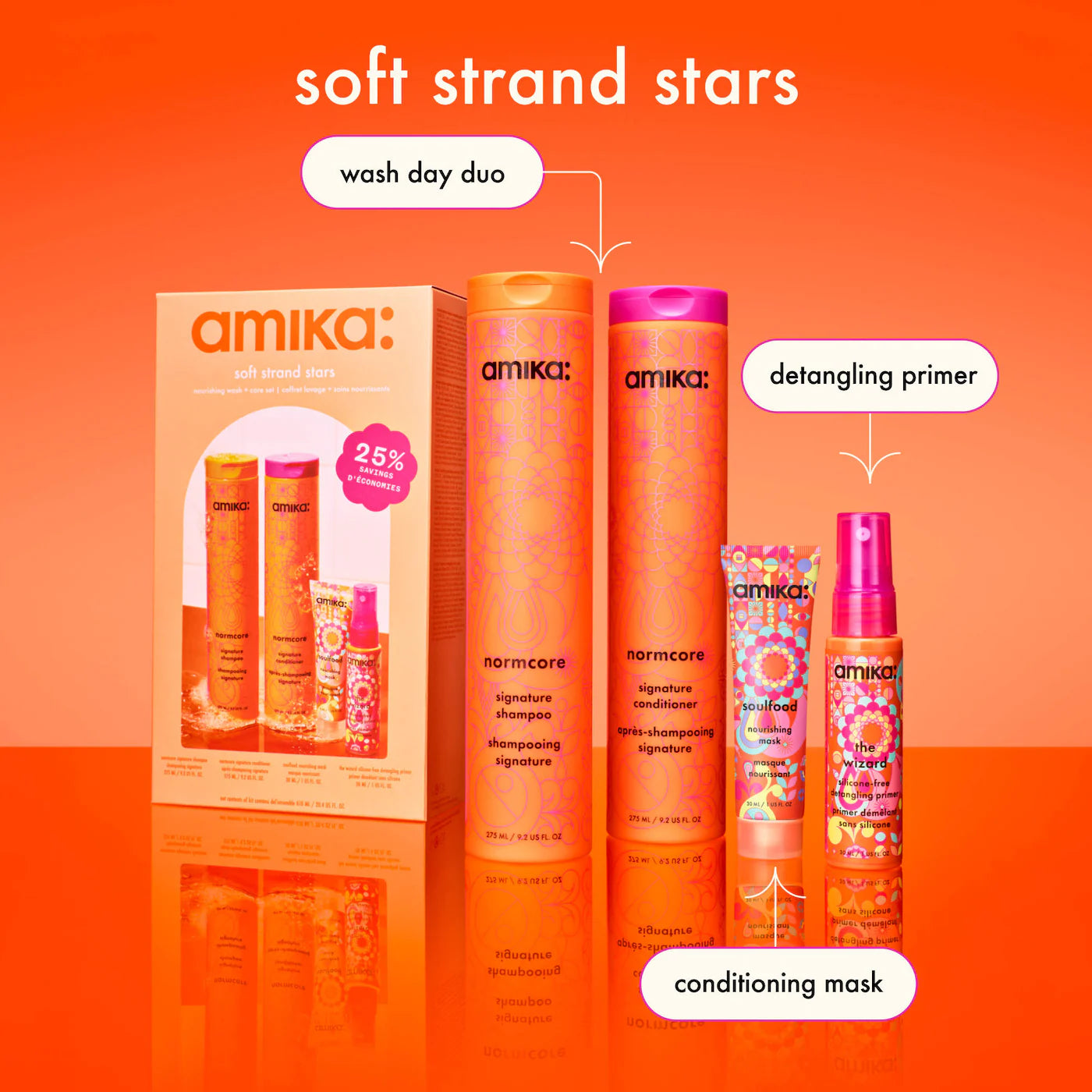 AMIKA Soft Strand Stars Nourishing Shampoo + Conditioner Set *PRE ORDER*