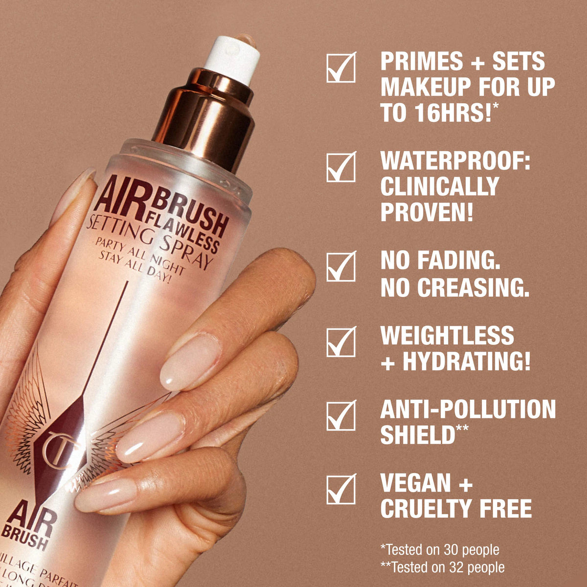 CHARLOTTE TILBURY Mini Airbrush Flawless Hydrating & Waterproof Setting Spray Duo Gift Set *PRE ORDER*