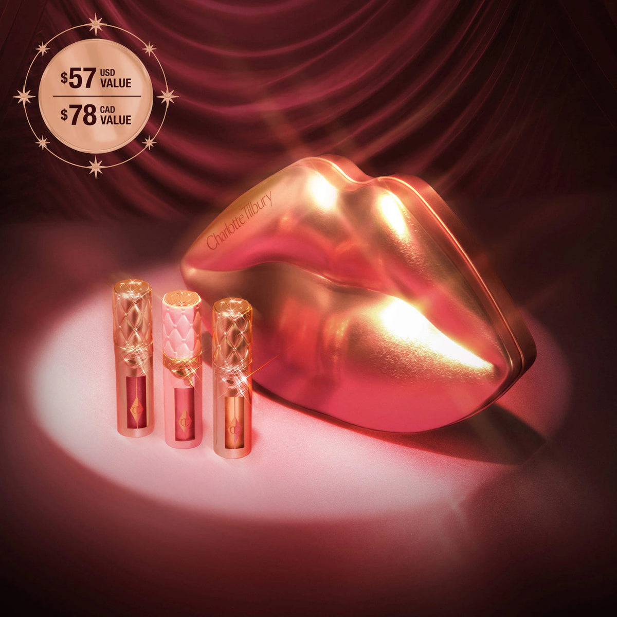 CHARLOTTE TILBURY Mini Big Lip Plumpgasm Plumping Lip Gloss Trio Makeup Gift Set *PRE ORDER*