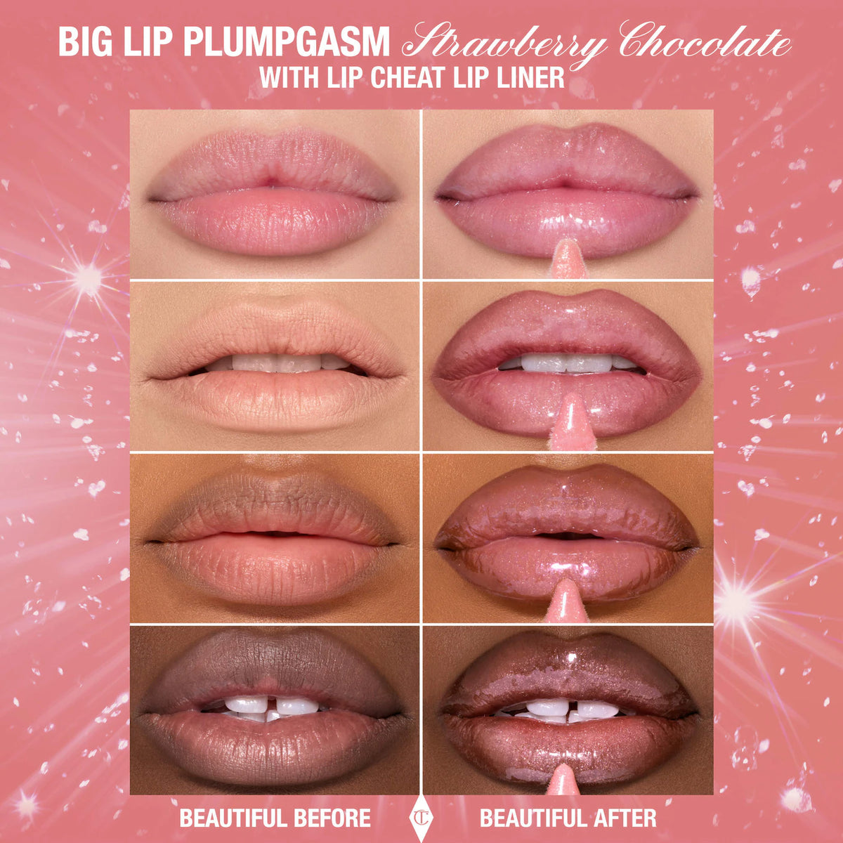 CHARLOTTE TILBURY Mini Big Lip Plumpgasm Plumping Lip Gloss Trio Makeup Gift Set *PRE ORDER*