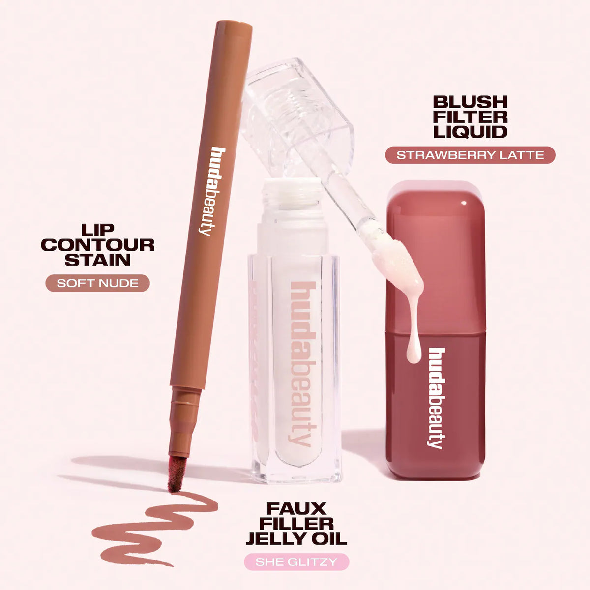 HUDA BEAUTY Blushed Nudes Lip & Cheek Kit *PRE ORDER*