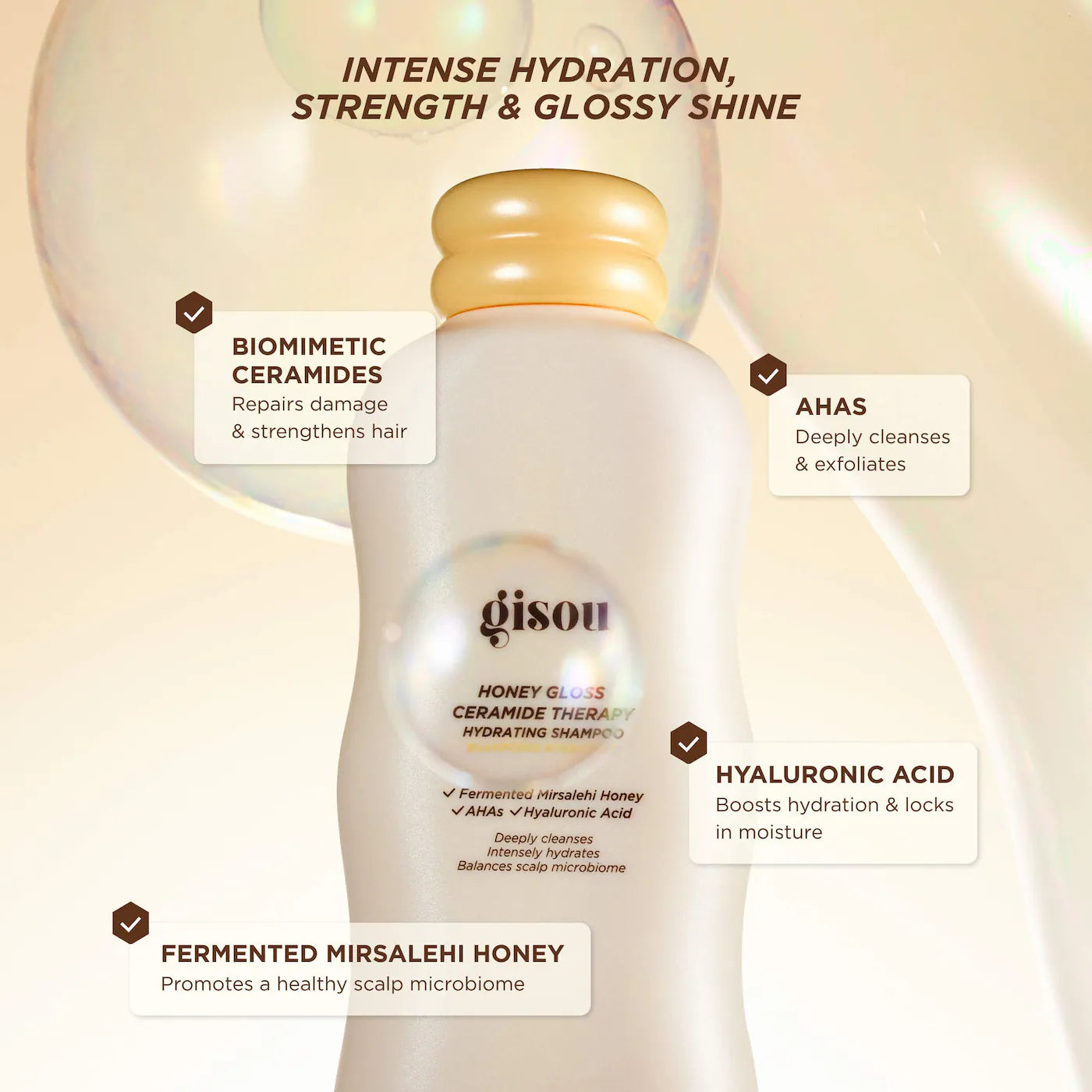 GISOU Honey Gloss Ceramide Therapy Hydrating Shampoo *PRE ORDER*