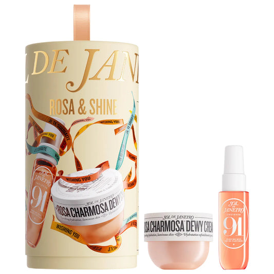 SOL DE JANEIRO Rosa & Shine Dewy Body Cream & Floral Gourmand Fragrance Duo