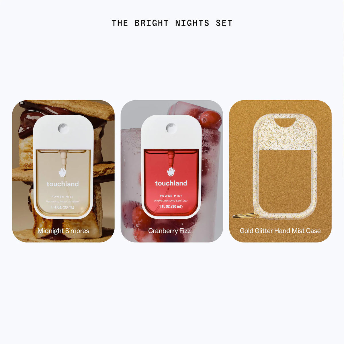 TOUCHLAND Special Edition Bright Nights Hand Sanitizer 2-Pack + Case *PRE ORDER*