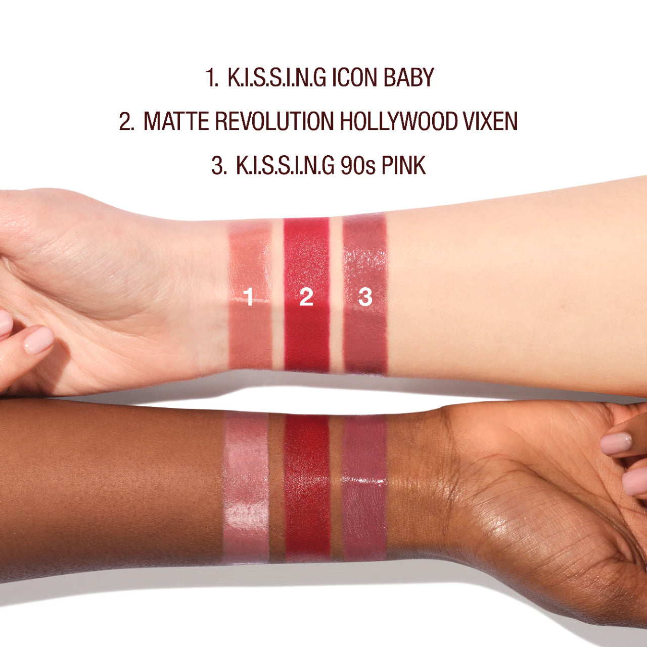 CHARLOTTE TILBURY Mini Iconic Hollywood Lipstick Trio Set