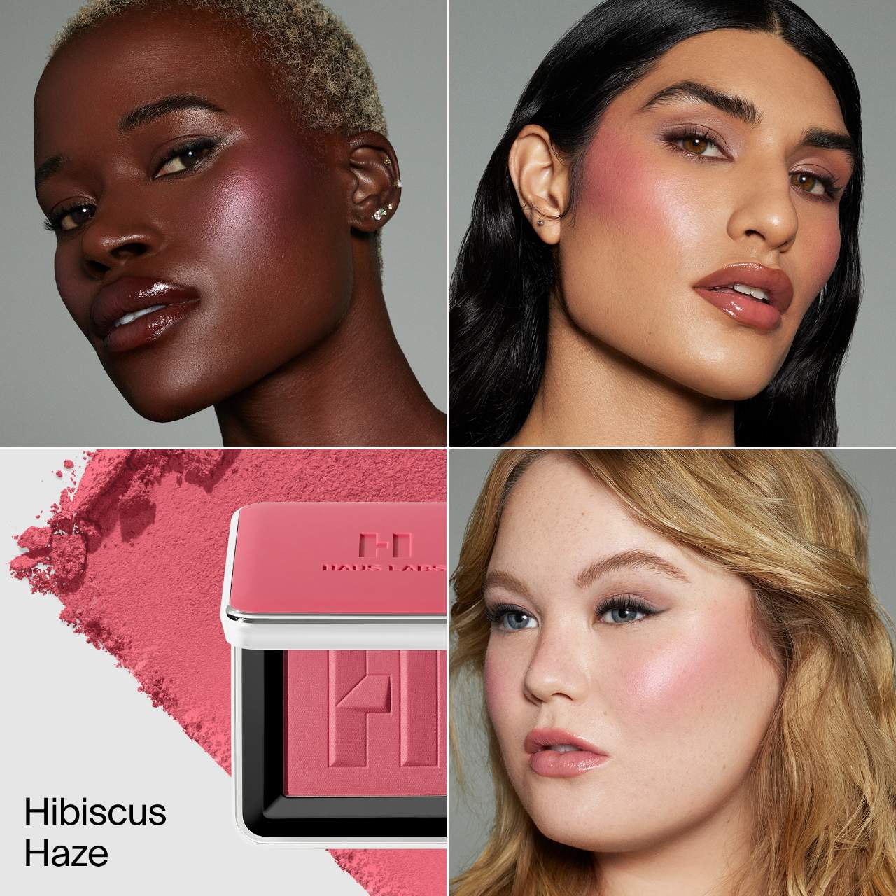 HAUS LABS Color Fuse Glassy Blush Balm Stick + Powder Blush Set