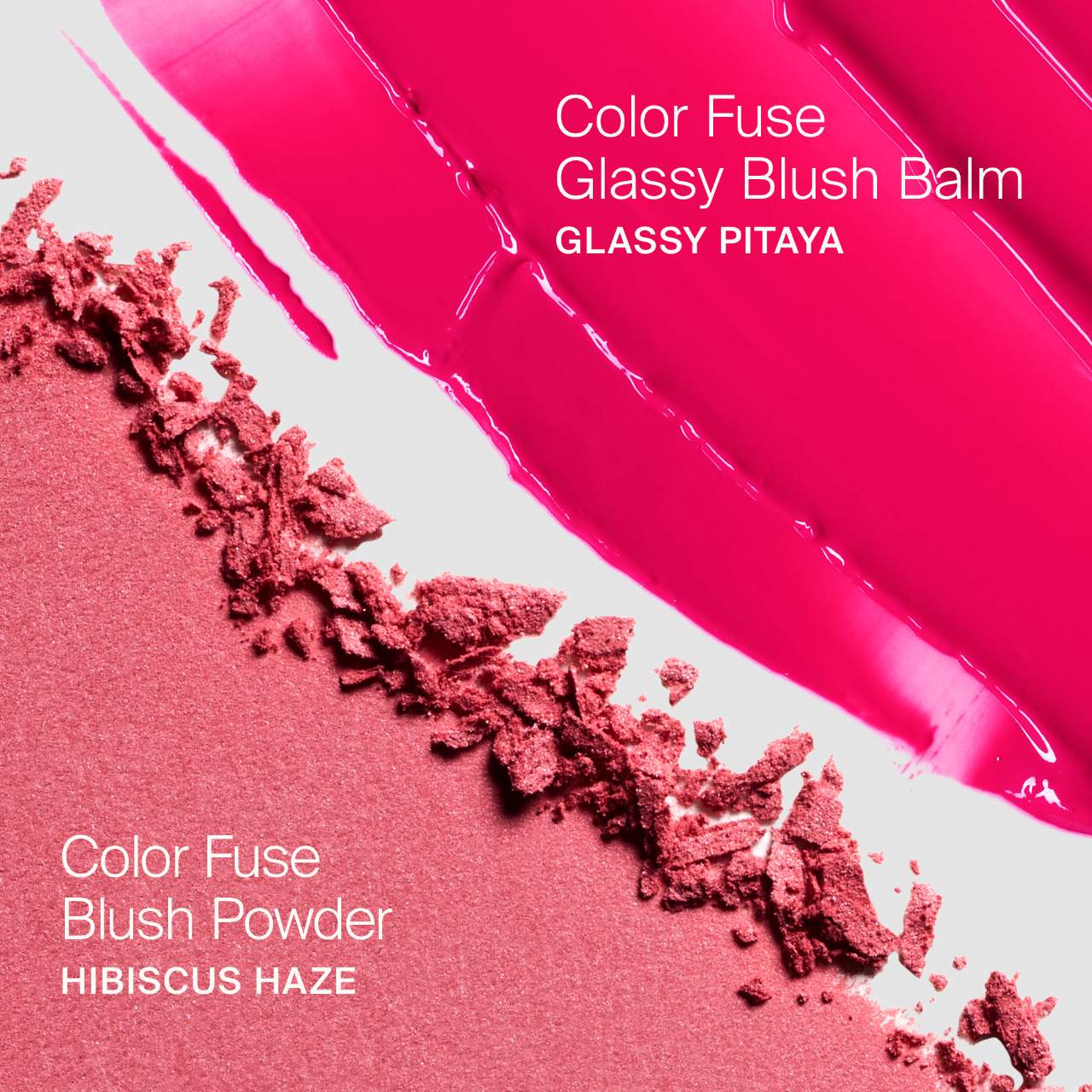 HAUS LABS Color Fuse Glassy Blush Balm Stick + Powder Blush Set