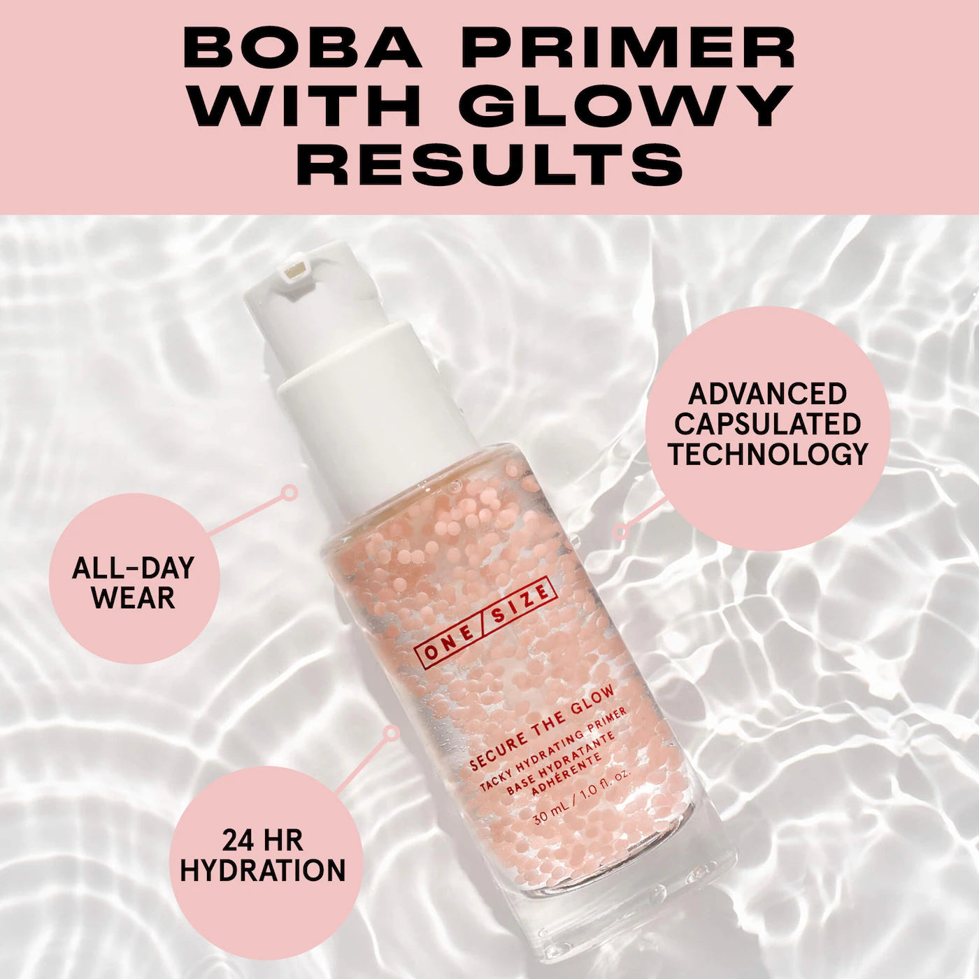 ONE SIZE Secure the Glow Tacky Hydrating Primer with BOBA Complex