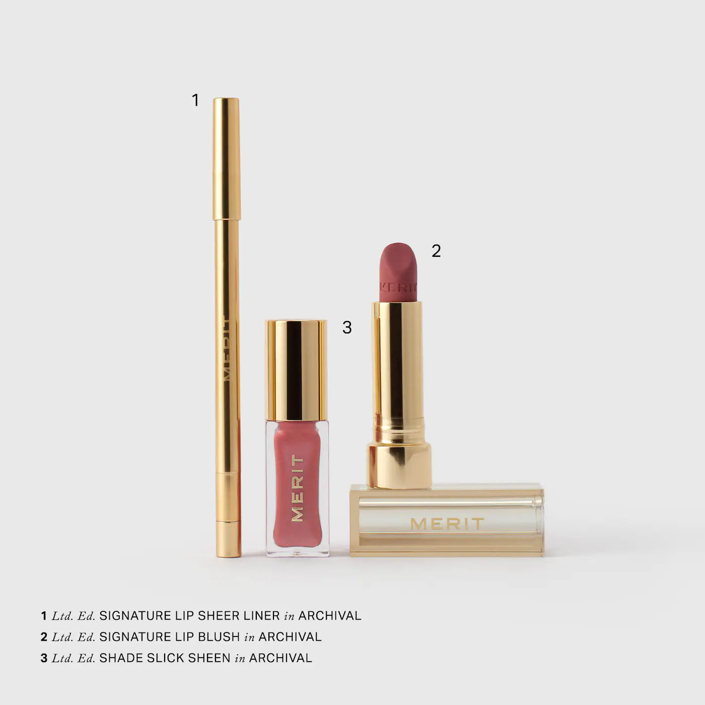 MERIT The Archival Lip Essentials Gift Set *PRE ORDER*