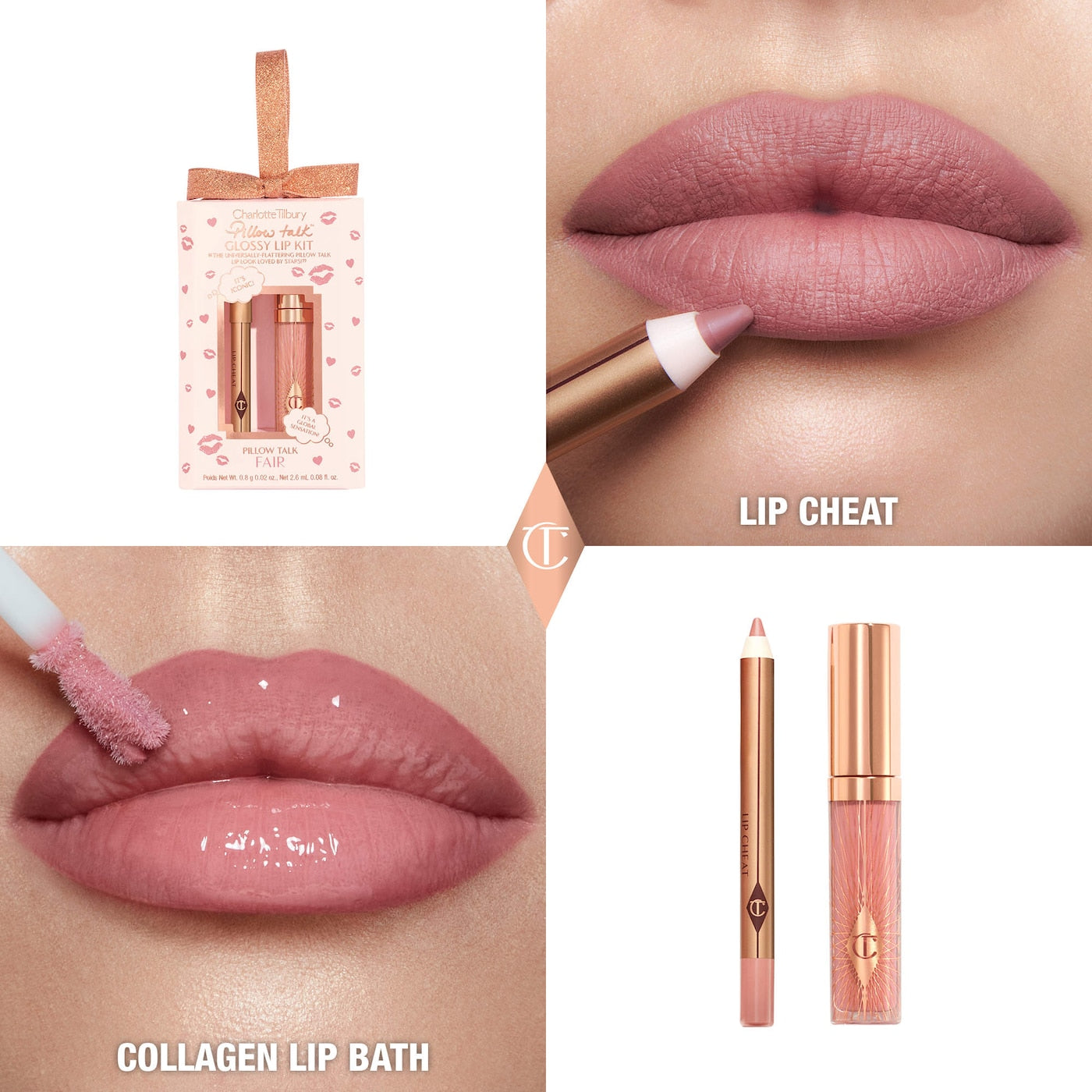 CHARLOTTE TILBURY Mini Pillow Talk Glossy Lip Duos *PRE ORDER*