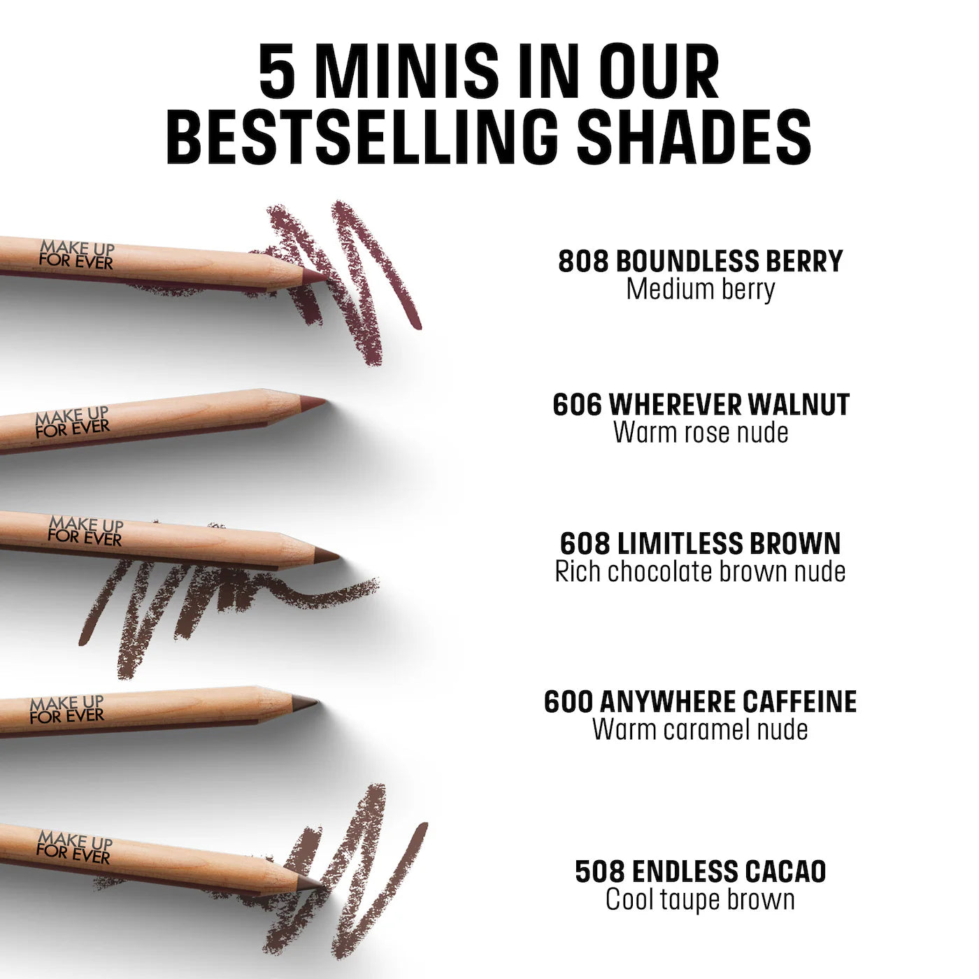 MAKE UP FOR EVER Mini Artist Color Lip Pencils Set *PRE ORDER*