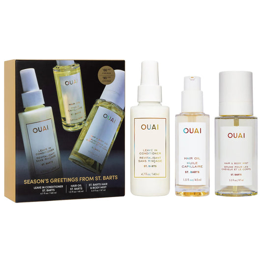 OUAI St. Barts Hair & Body Mist, Leave In Conditioner & Hair Oil Gift Set *PRE ORDER*