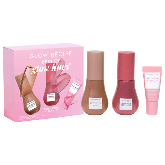 GLOW RECIPE Best of Glow Hues - Tinted Serum, Cheek & Lip Gift Set *PRE ORDER*
