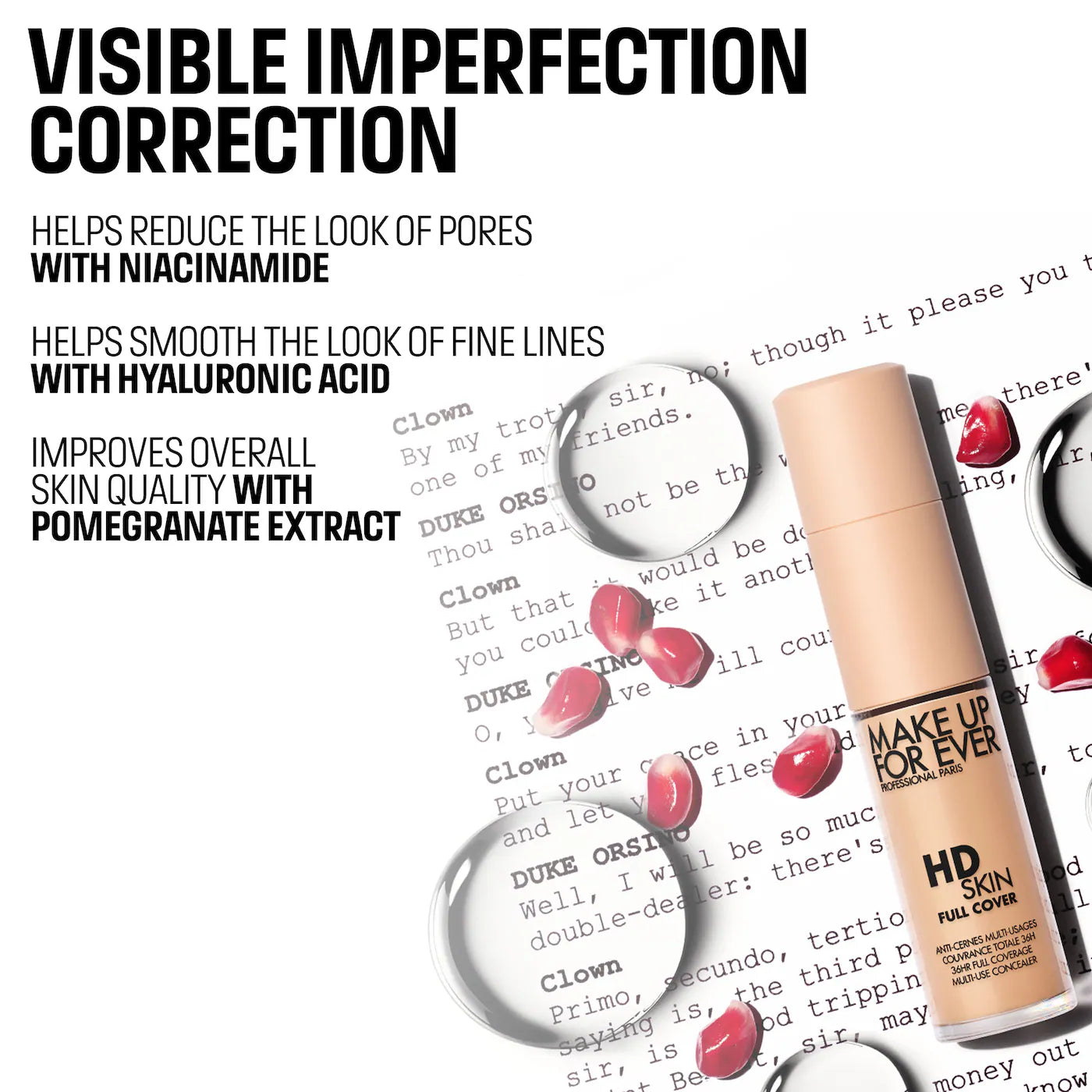 MAKE UP FOR EVER HD Skin Full Cover Multi-Use Waterproof Concealer with Niacinamide *PRE ORDER*