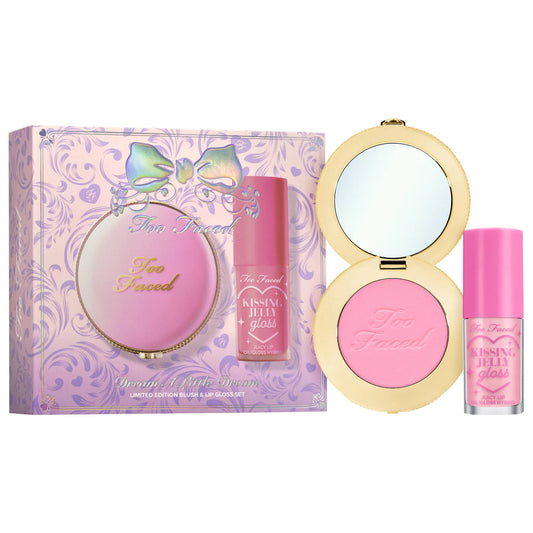 TOO FACED Dream A Little Dream Makeup Gift Set: Cloud Crush Blush & Kissing Jelly Lip Oil *PRE ORDER*