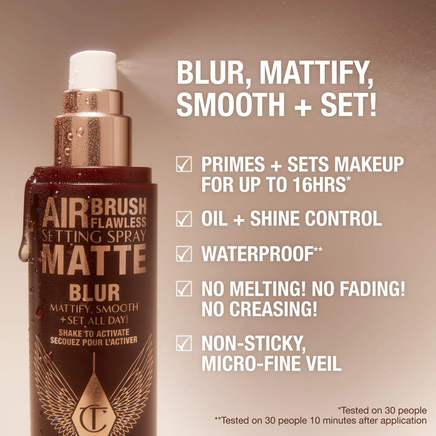 CHARLOTTE TILBURY Airbrush Flawless Matte Blurring & Waterproof Setting Spray *PRE ORDER*