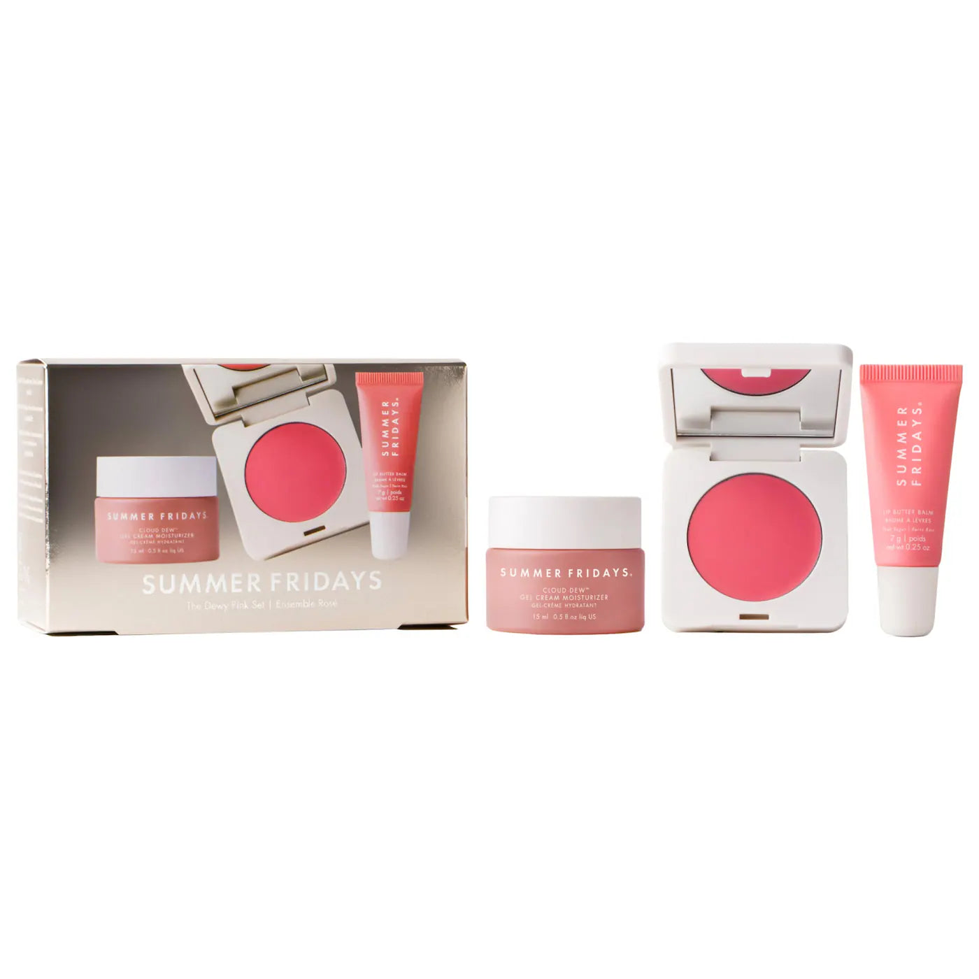 SUMMER FRIDAYS The Dewy Pink Set with mini Lip Butter Balm in Pink Sugar *PRE ORDER*