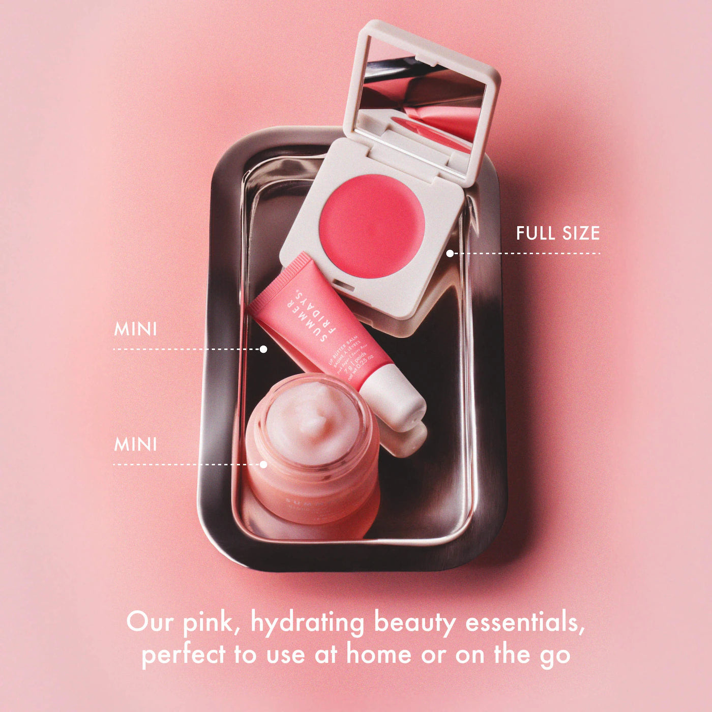 SUMMER FRIDAYS The Dewy Pink Set with mini Lip Butter Balm in Pink Sugar *PRE ORDER*