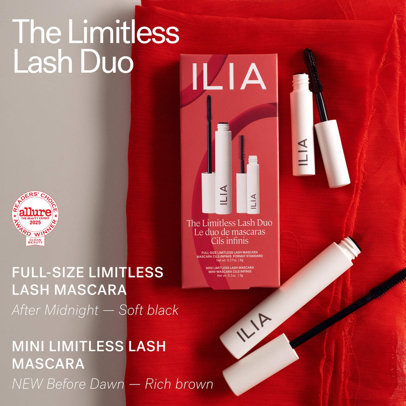 ILIA The Limitless Lash Duo - Black & Brown Mascara Gift Set