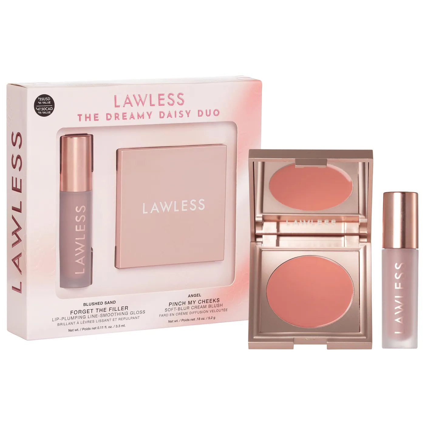 LAWLESS The Dreamy Daisy Lip-Plumping Gloss and Cream Blush Set *PRE ORDER*