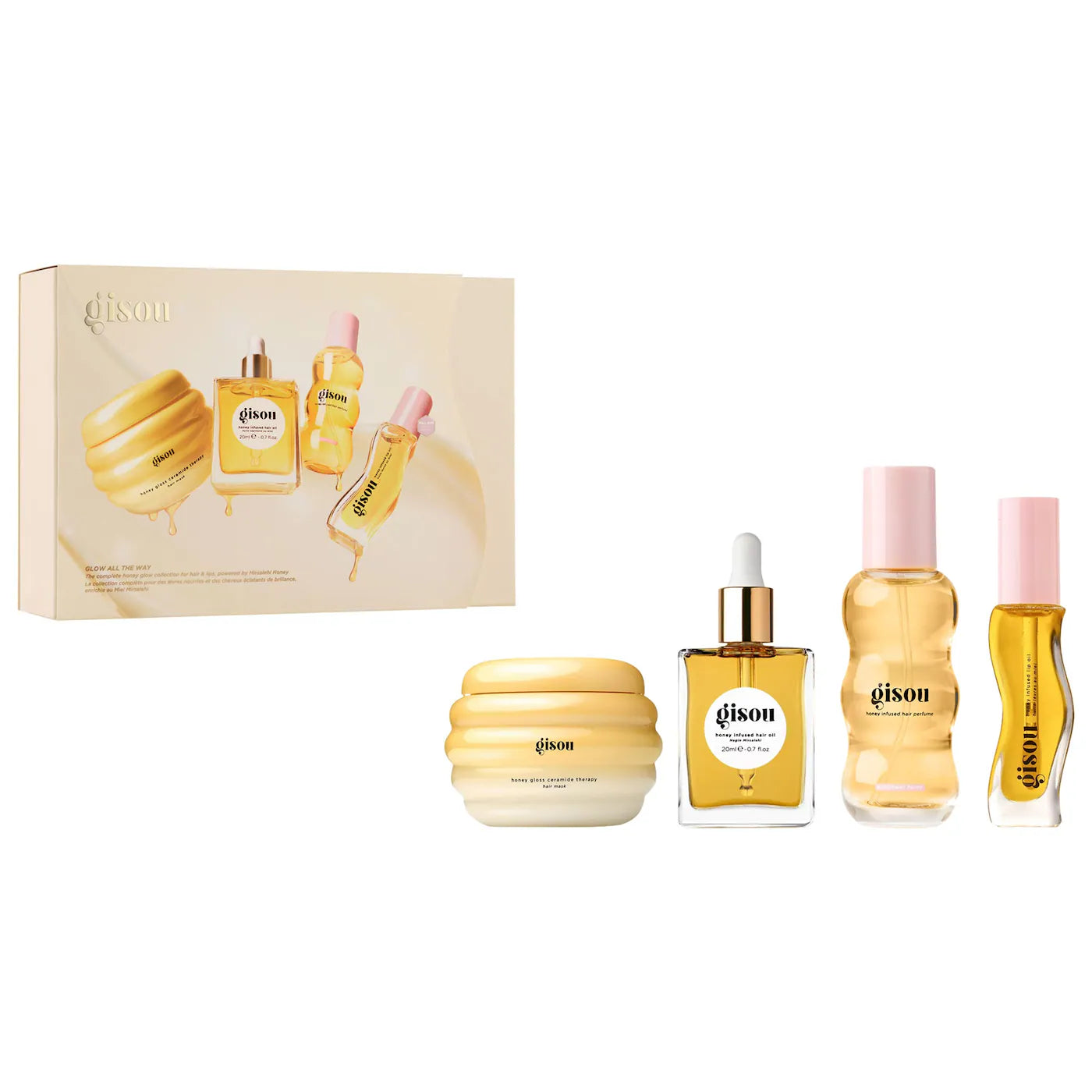 GISOU Glow All The Way Hair and Lip Gift Set *PRE ORDER*