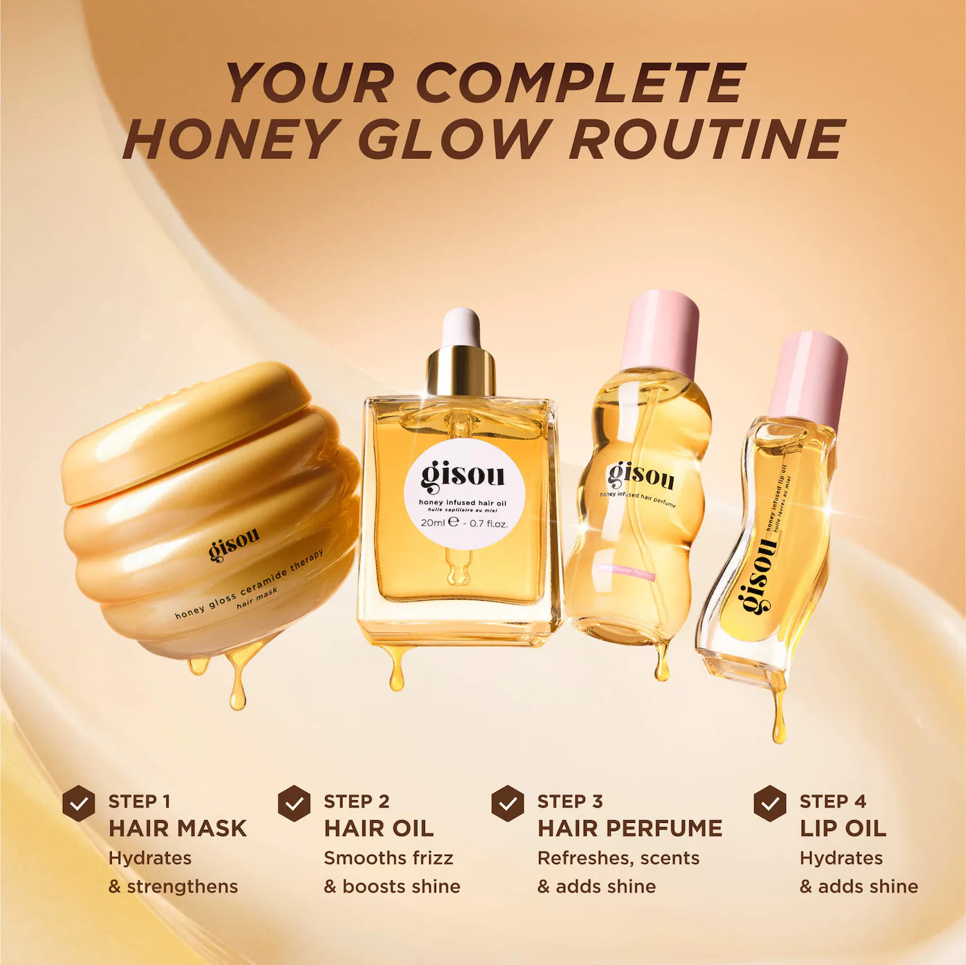GISOU Glow All The Way Hair and Lip Gift Set *PRE ORDER*