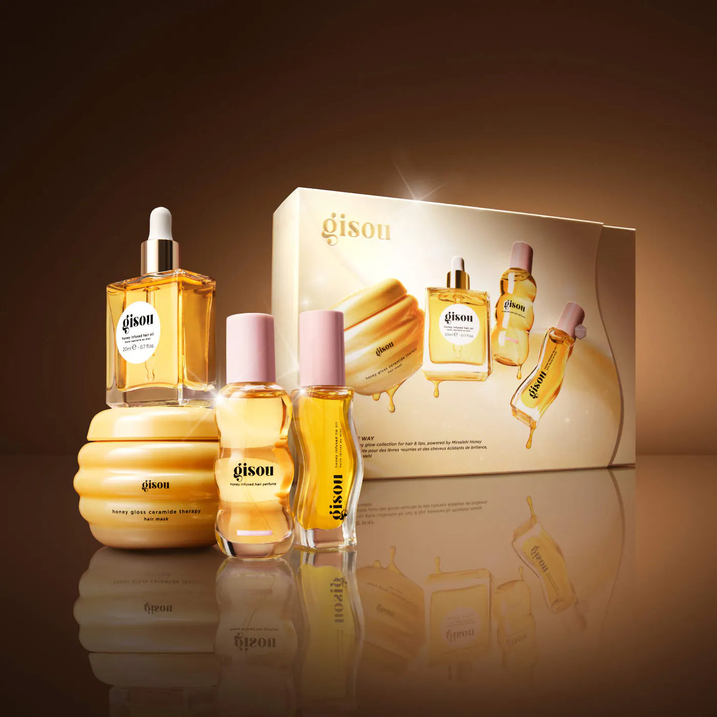 GISOU Glow All The Way Hair and Lip Gift Set *PRE ORDER*