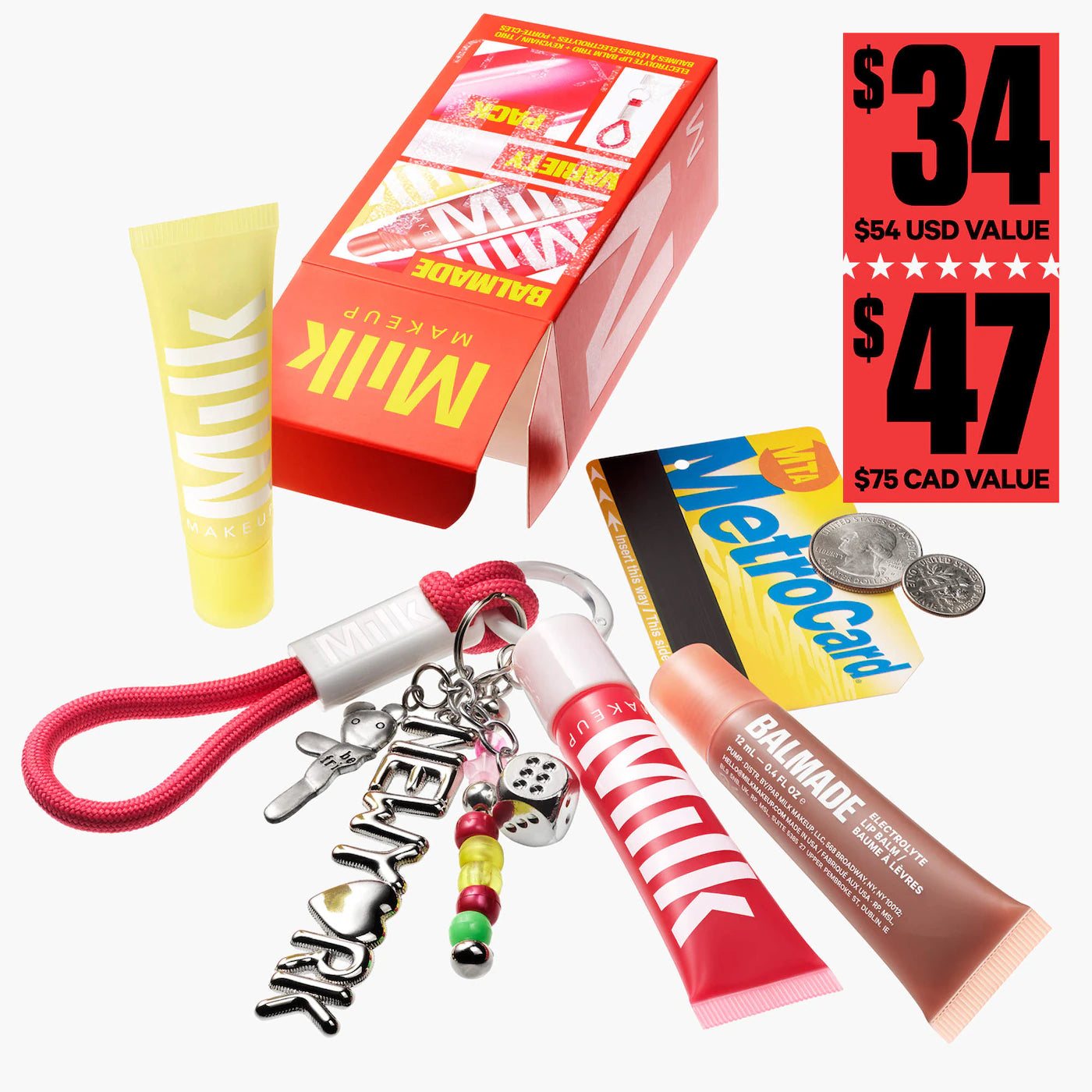 MILK Balmade Variety Pack Hydrating Lip Balm & Keychain Gift Set *PRE ORDER*