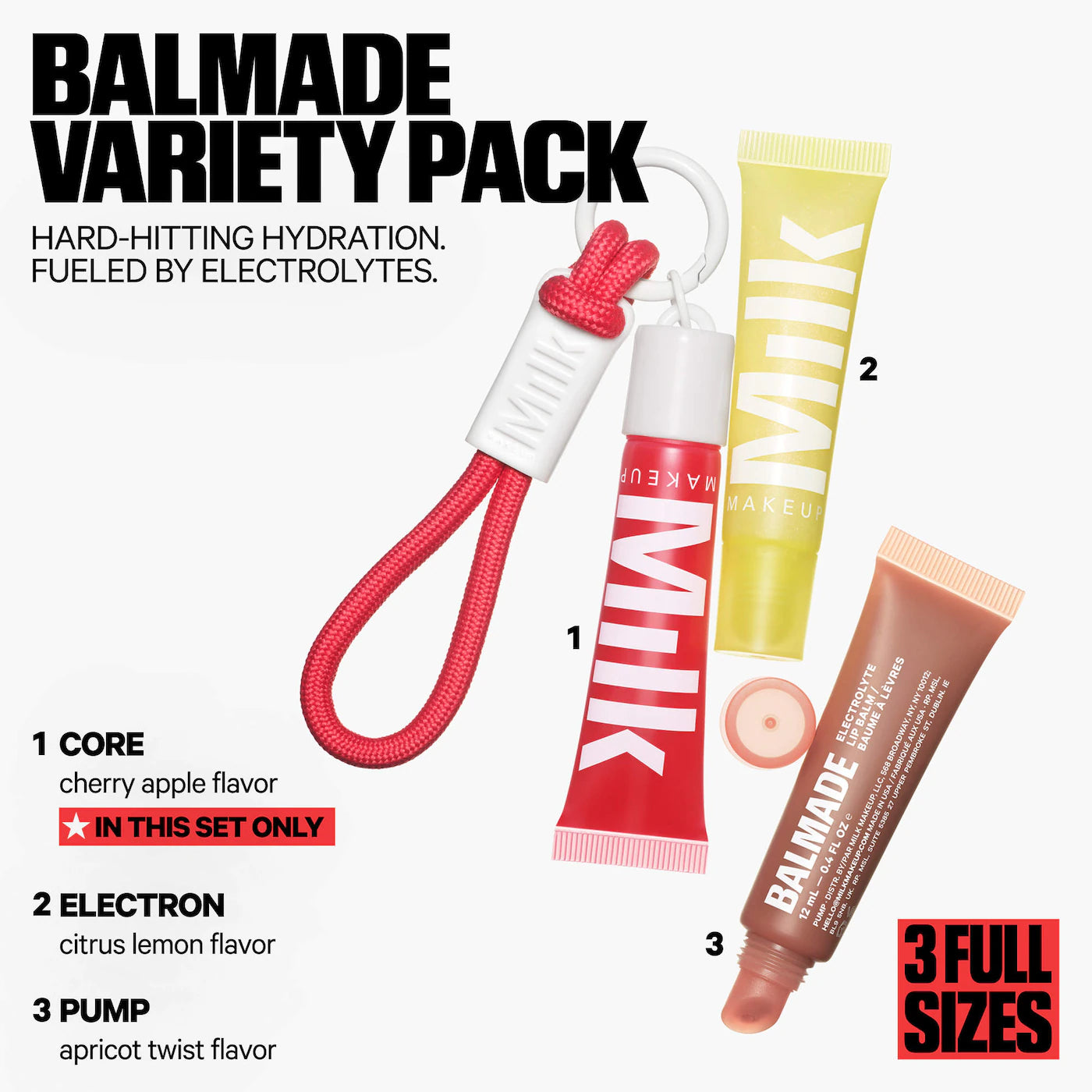 MILK Balmade Variety Pack Hydrating Lip Balm & Keychain Gift Set *PRE ORDER*