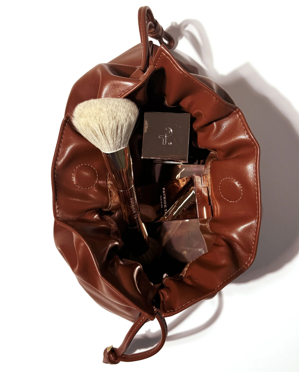 PATRICK TA The Elevated Beauty Bag in Brown *PRE ORDER*