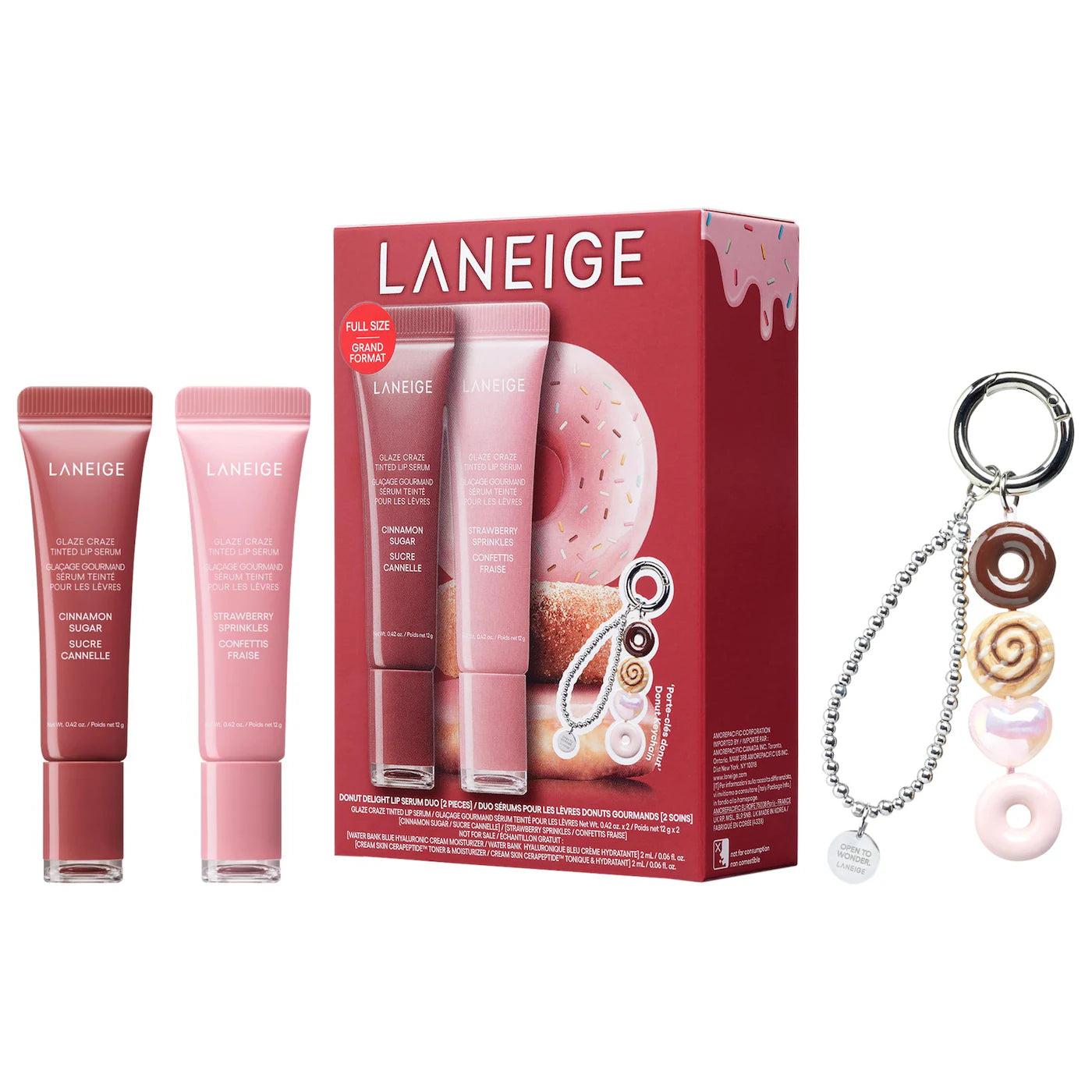 LANEIGE Glaze Craze Donut Delight Hydrating Tinted Lip Serum Duo *PRE ORDER*