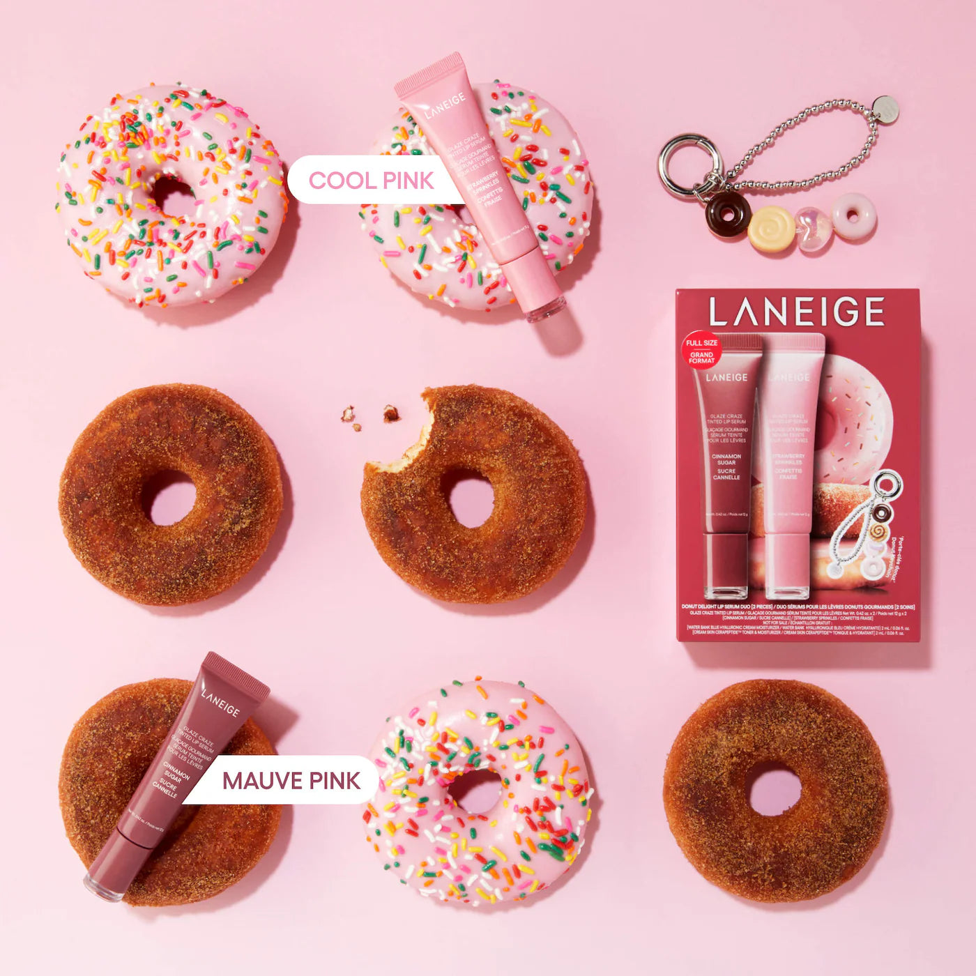 LANEIGE Glaze Craze Donut Delight Hydrating Tinted Lip Serum Duo *PRE ORDER*