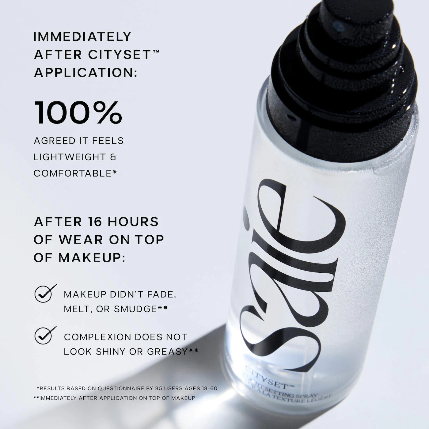 SAIE CitySet™ Ultra-Fine Mist Setting Spray with 16 Hour Wear *PRE ORDER*