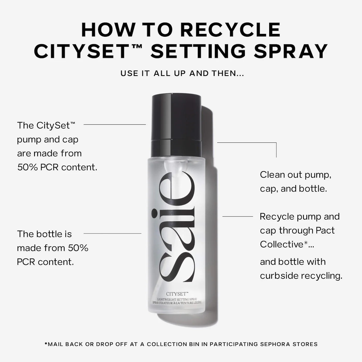 SAIE CitySet™ Ultra-Fine Mist Setting Spray with 16 Hour Wear *PRE ORDER*