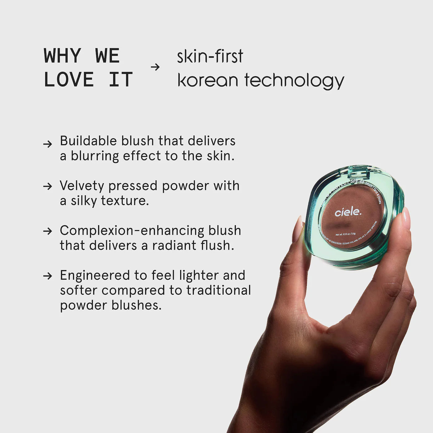 CIELE flush & PROTECT SPF 45+ powder blush *PRE ORDER*