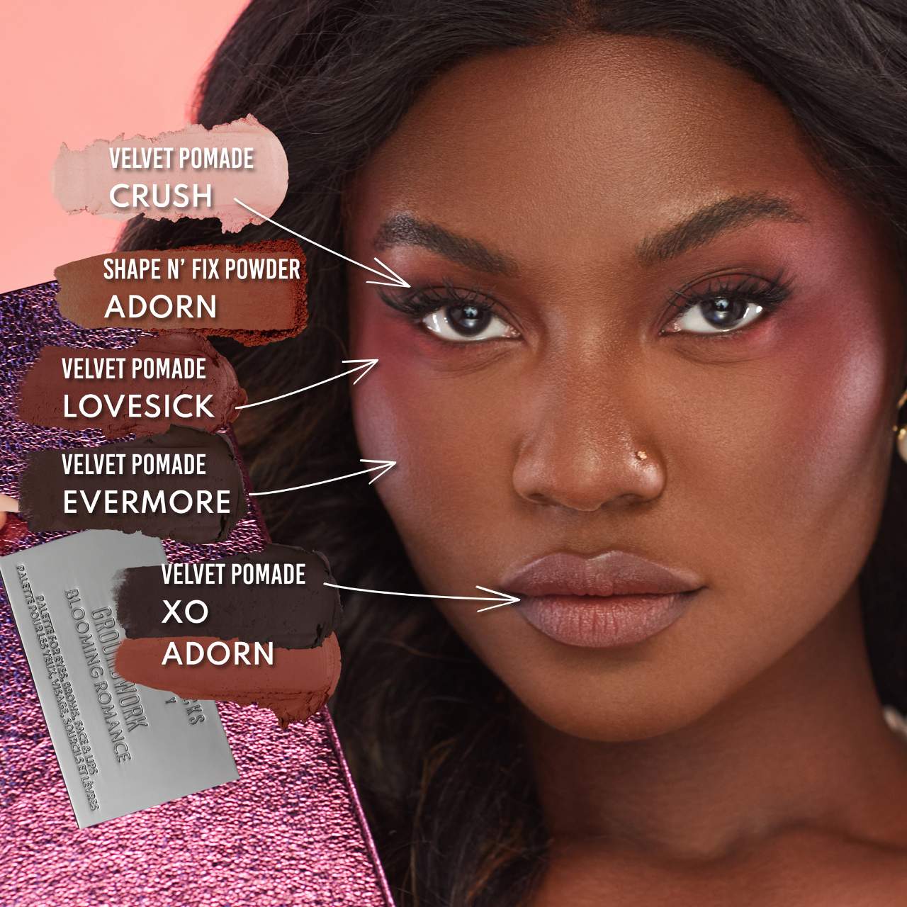 DANESSA MYRICKS Groundwork: Blooming Romance - Palette For Eyes, Brows, Face & Lips *PRE ORDER*