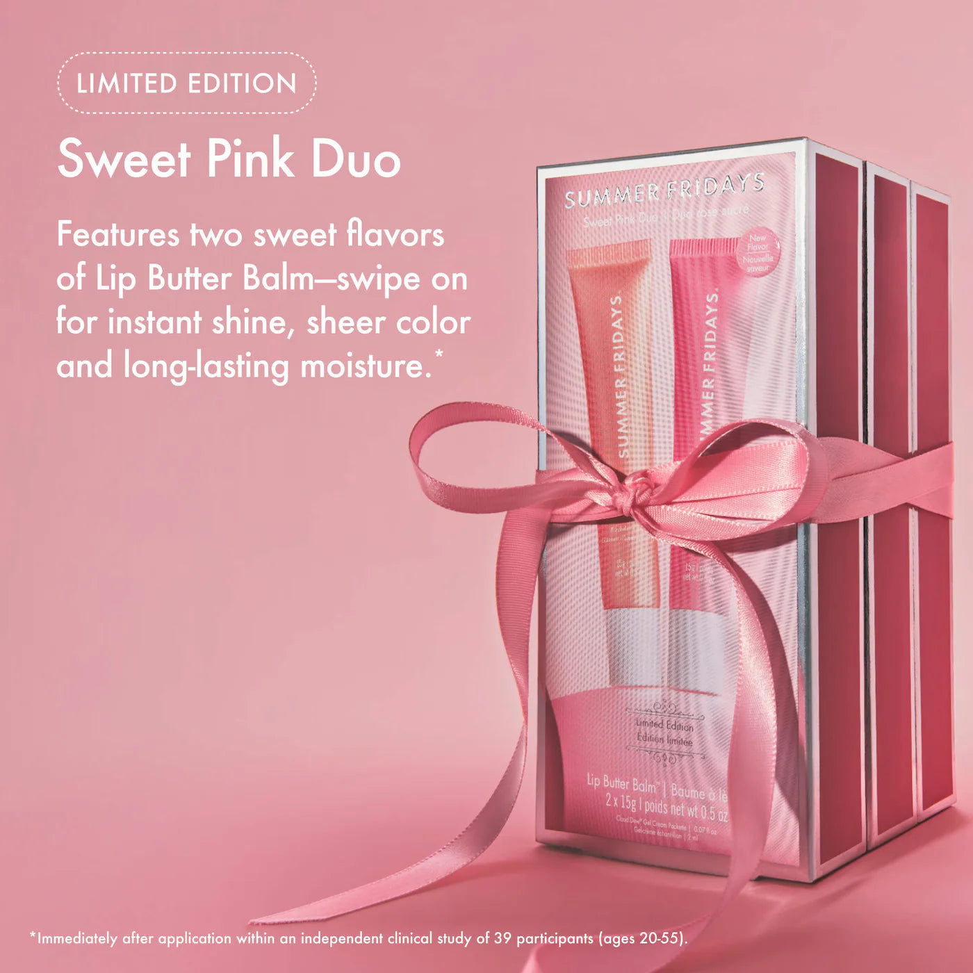 SUMMER FRIDAYS Sweet Pink Duo with Birthday Cake + Strawberry Soft Serve Lip Butter Balm *PRE ORDER*