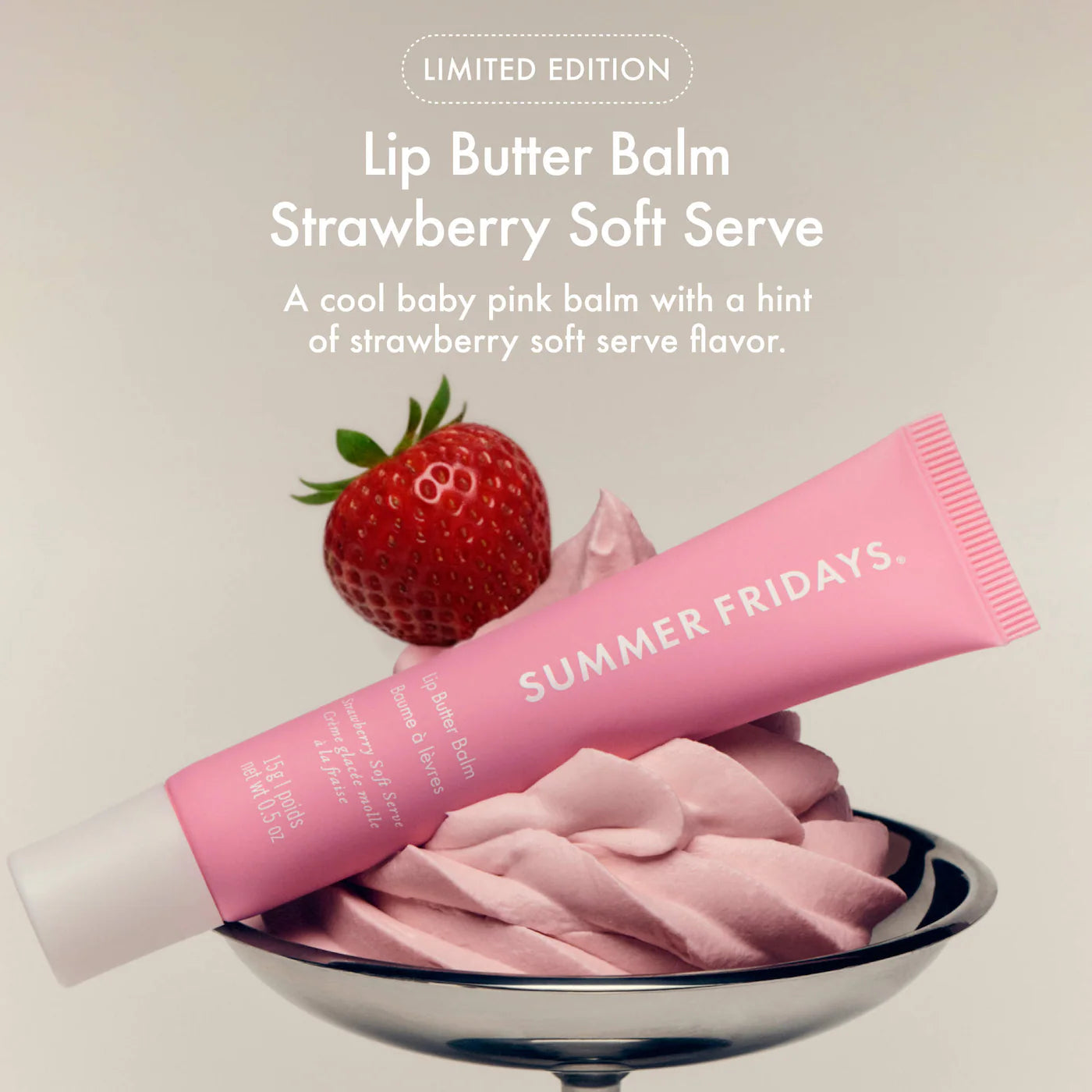 SUMMER FRIDAYS Sweet Pink Duo with Birthday Cake + Strawberry Soft Serve Lip Butter Balm *PRE ORDER*