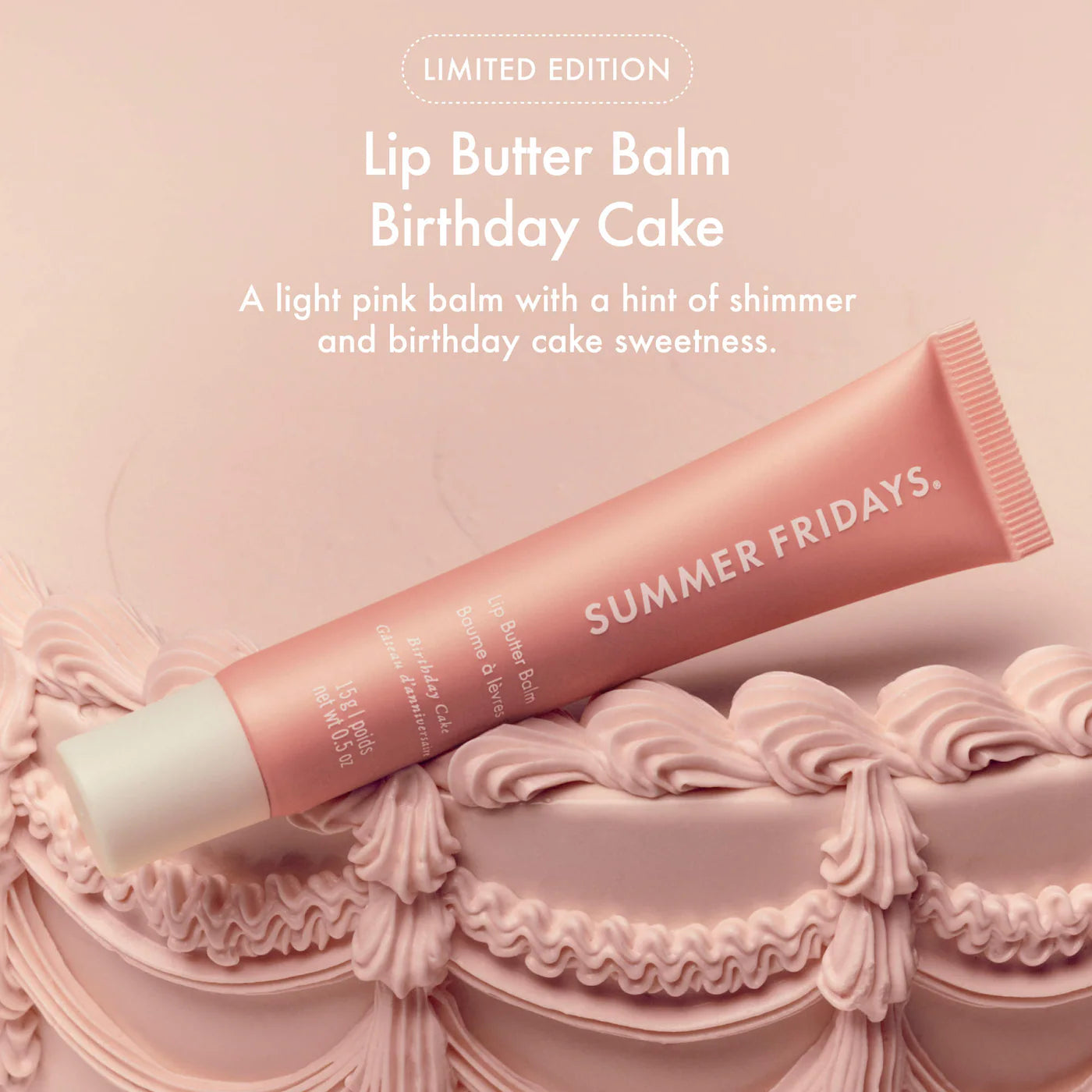 SUMMER FRIDAYS Sweet Pink Duo with Birthday Cake + Strawberry Soft Serve Lip Butter Balm *PRE ORDER*